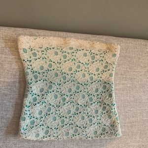 Lace and teal Urban Outfitters tube top